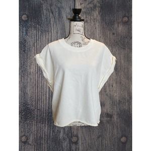 Calia Extended Shoulder Sleeveless Athletic Muscle Top Shirt Unbleached Cream L